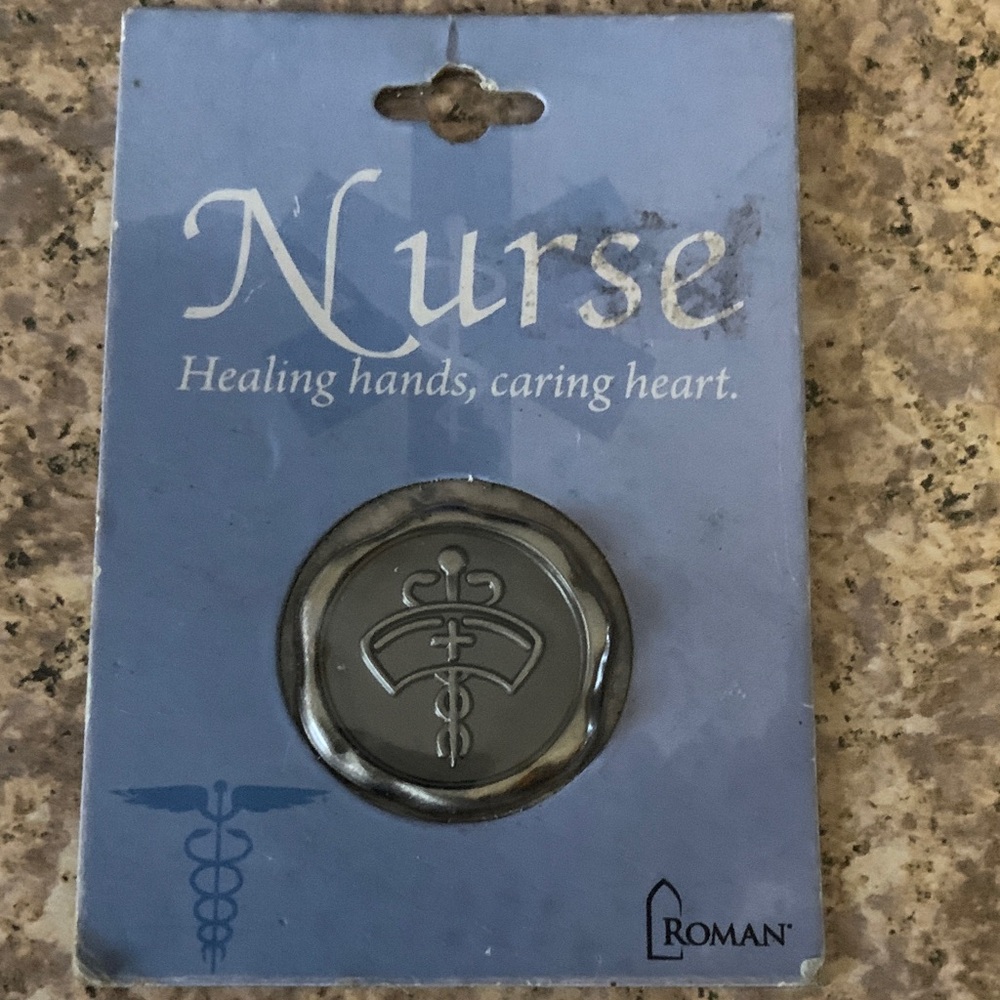 Roma Healing Hands Caring Heart Pin